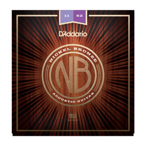 D'Addario NB1152 Nickel Bronze Acoustic Guitar Strings - Custom Light 11-52, Premium Quality