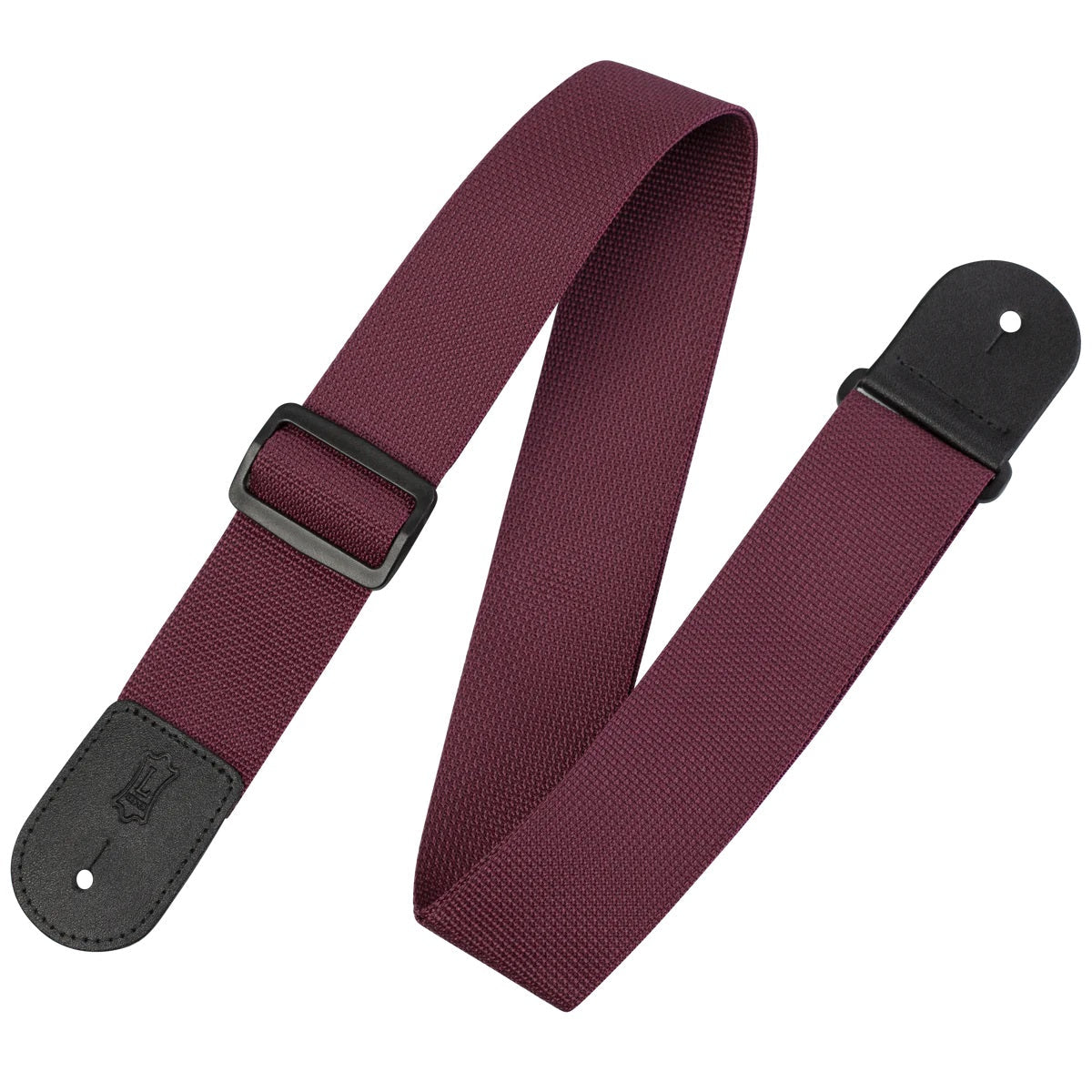 Levy's 2-Inch Wide Adjustable Burgundy Polypropylene Nylon Guitar Strap