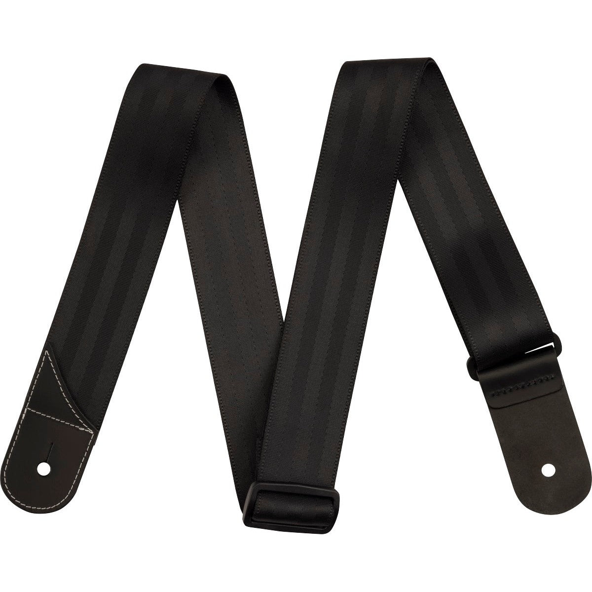 Hot Deal! Jackson Black Seatbelt Guitar Strap with Shark Fin Ends