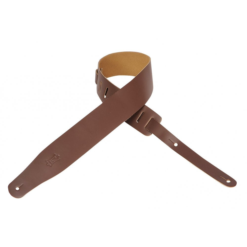 Levy's Brown 2-1/2 Leather Adjustable Guitar Strap (38' - 53')