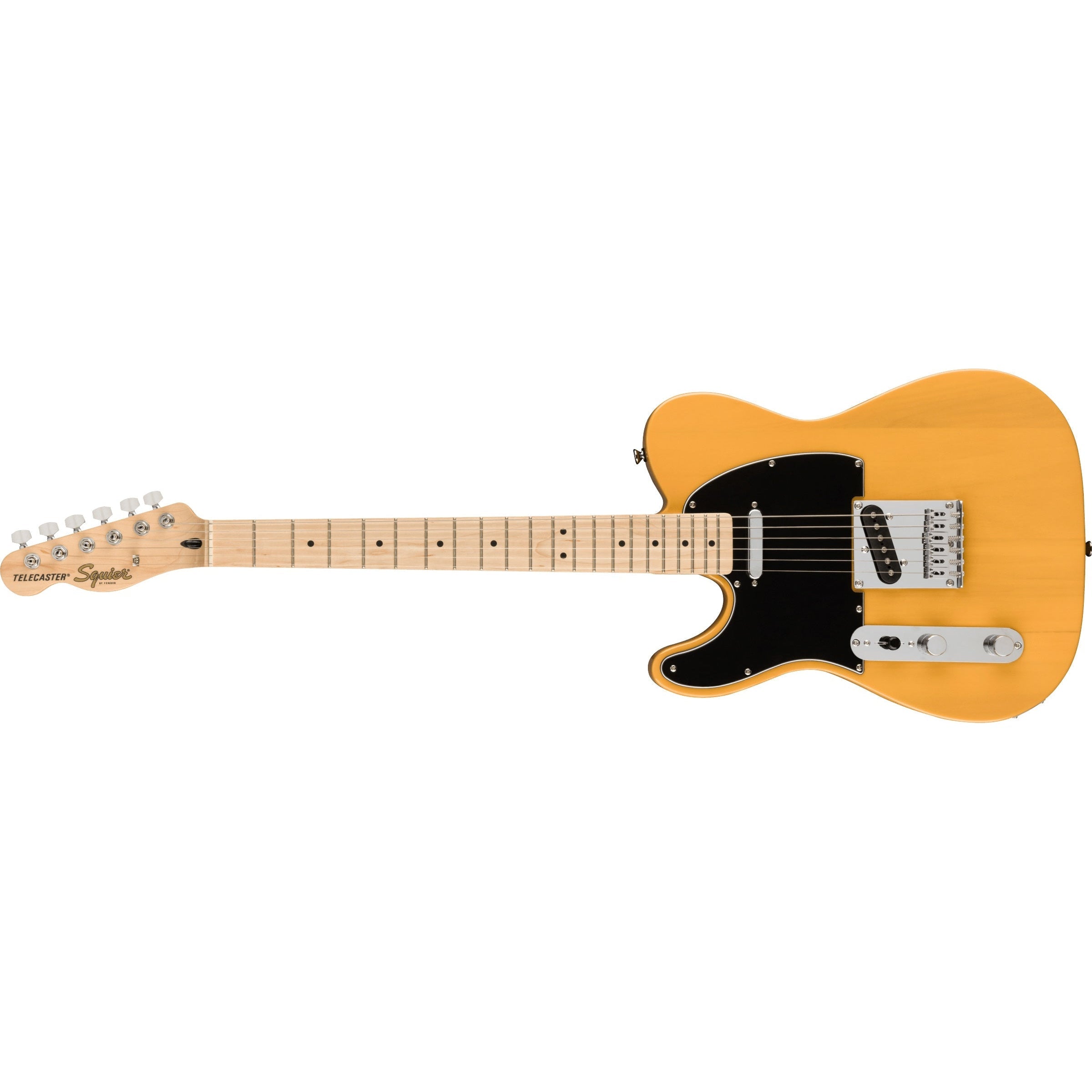 Left-Handed Fender Squier Affinity Series Telecaster Electric Guitar in Butterscotch Blonde