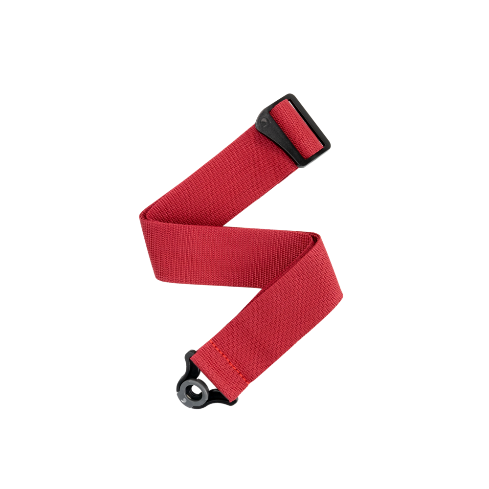 D'Addario 50mm Red Auto - Locking Guitar Strap for Great Performance