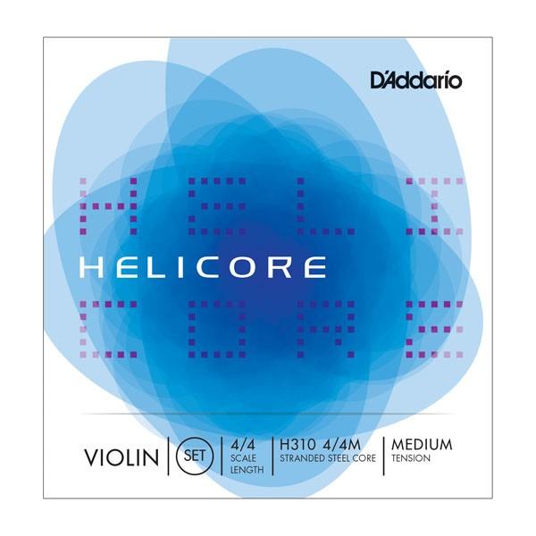 Hot! D'Addario H310 4/4M Helicore Violin Strings - Medium Tension