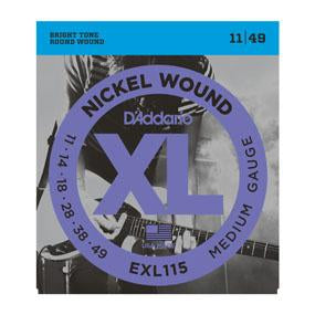 D'Addario EXL115 Nickel-Wound Electric Guitar Strings for Blues, Jazz & Rock (11-49)