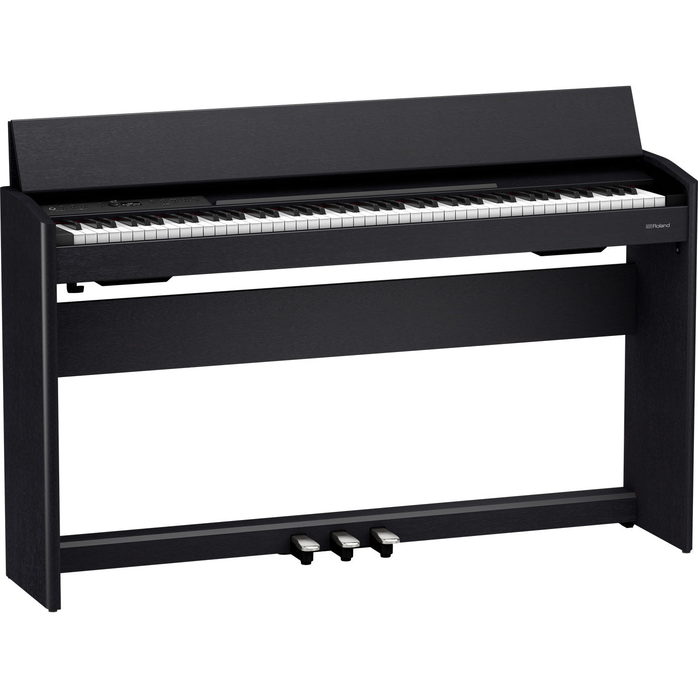 Roland F701-CB Contemporary Black Digital Piano Bundle: Stand & Bench Included