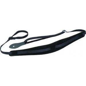 Hot Deal! Levy's Black 1/2 Cotton Mandolin Strap with Suede Pad and Adjustable Length