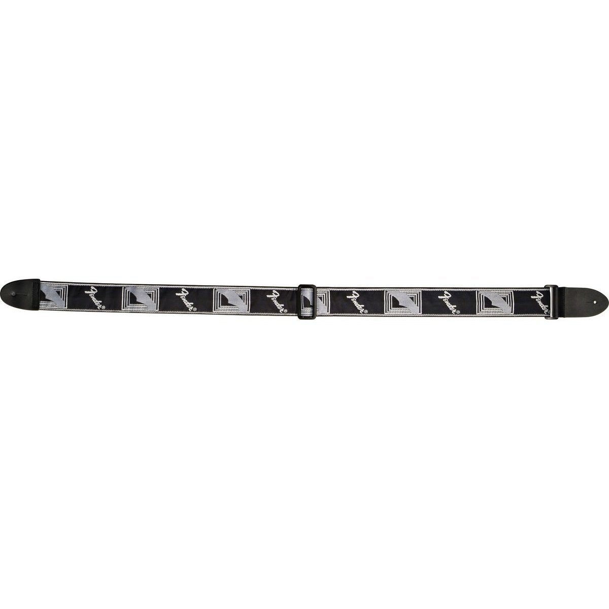 Fender Monogrammed Guitar Strap - Black/Light Grey/Dark Grey | Comfort Upgrade