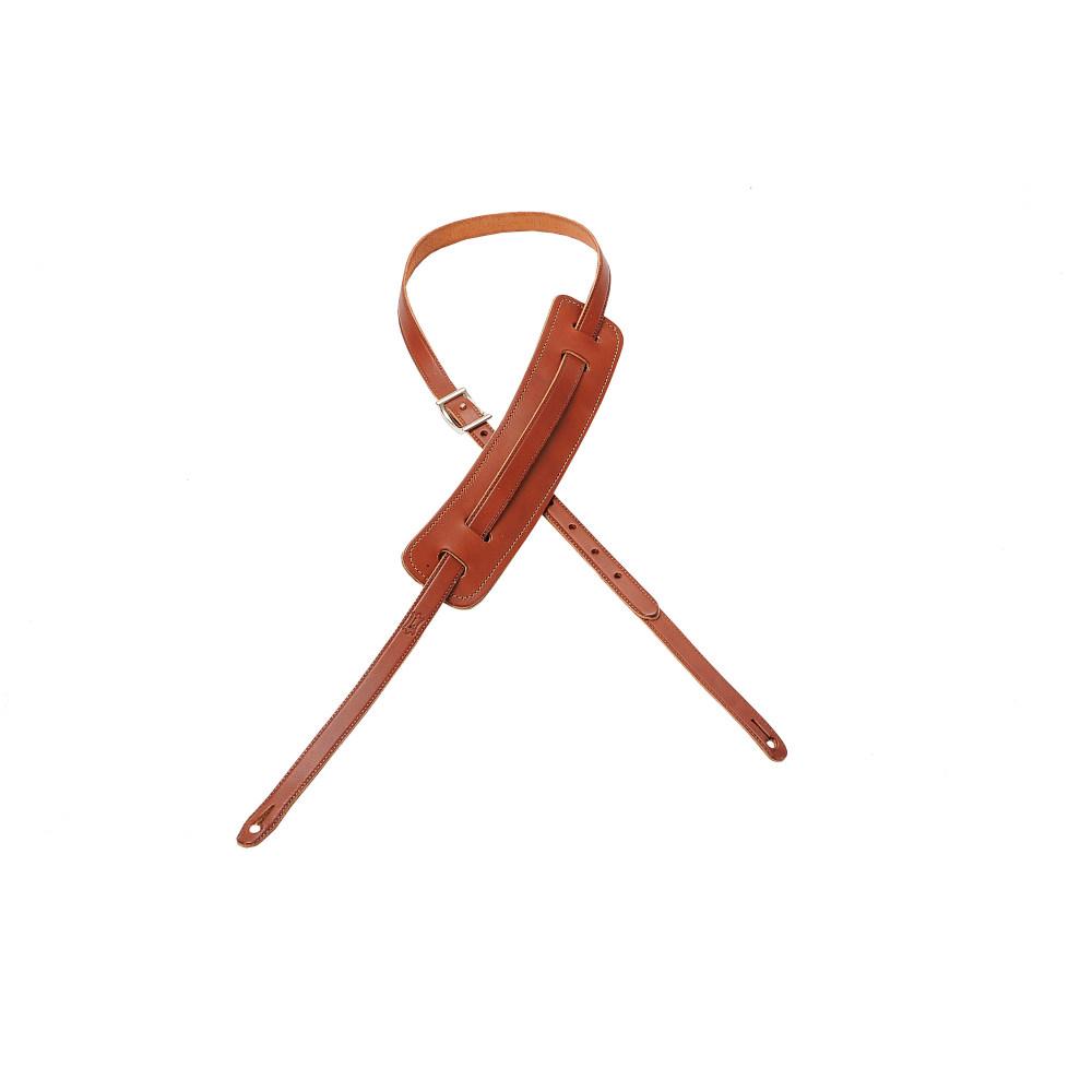 Levy's 5/8 Veg-Tan Leather Guitar Strap in Walnut - Adjustable & Stylish