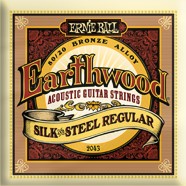 Ernie Ball 2043 Earthwood Silk & Steel Acoustic Strings 13 - 56 - Get a Mellower Sound!
