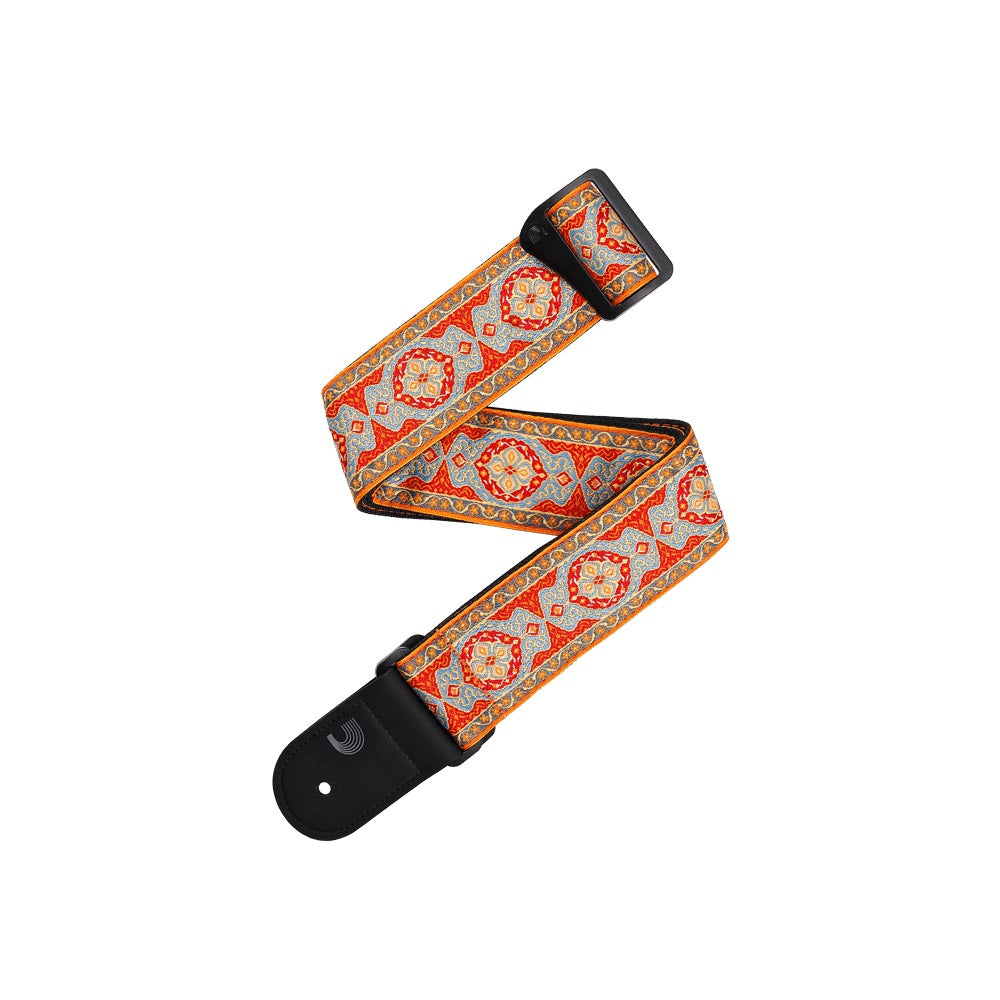 D'Addario 50RW09 Eco-Comfort Guitar Strap - Yellow/Red/Blue - Sustainable Choice