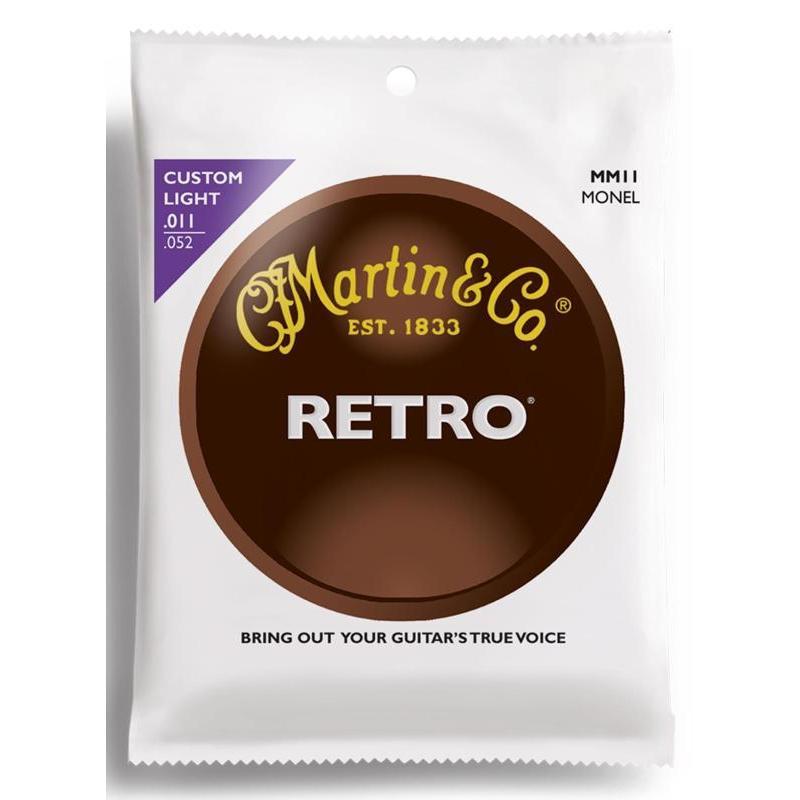 Martin MM11 Custom Light 11 - 52 Retro Monel Acoustic Guitar Strings