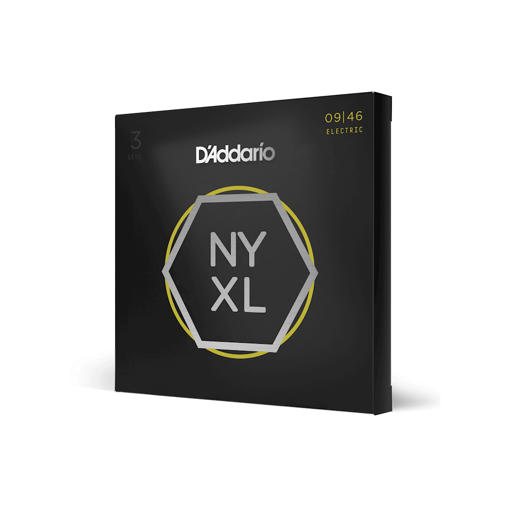 D'Addario NYXL Electric Guitar Strings 3-Pack - Super Light/Regular Gauge 9-46, Best Deal!