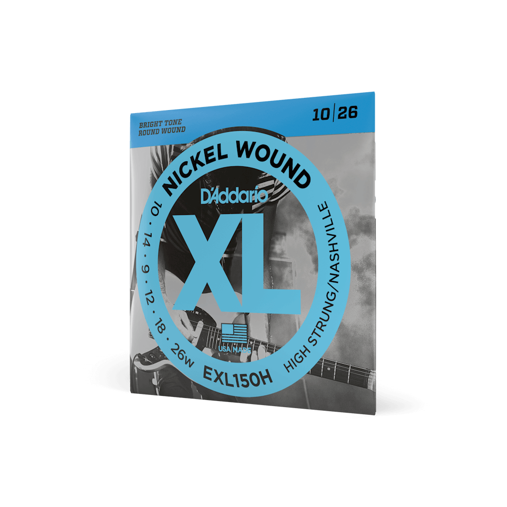 Hot Deal: D'Addario EXL150H XL Nickel Wound Electric Guitar Strings for High Strung/Nashville Tuning (10 - 26)