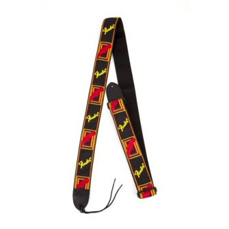 Hot Deal! Fender Customizable 2-Inch Guitar Strap in Black, Yellow, and Red