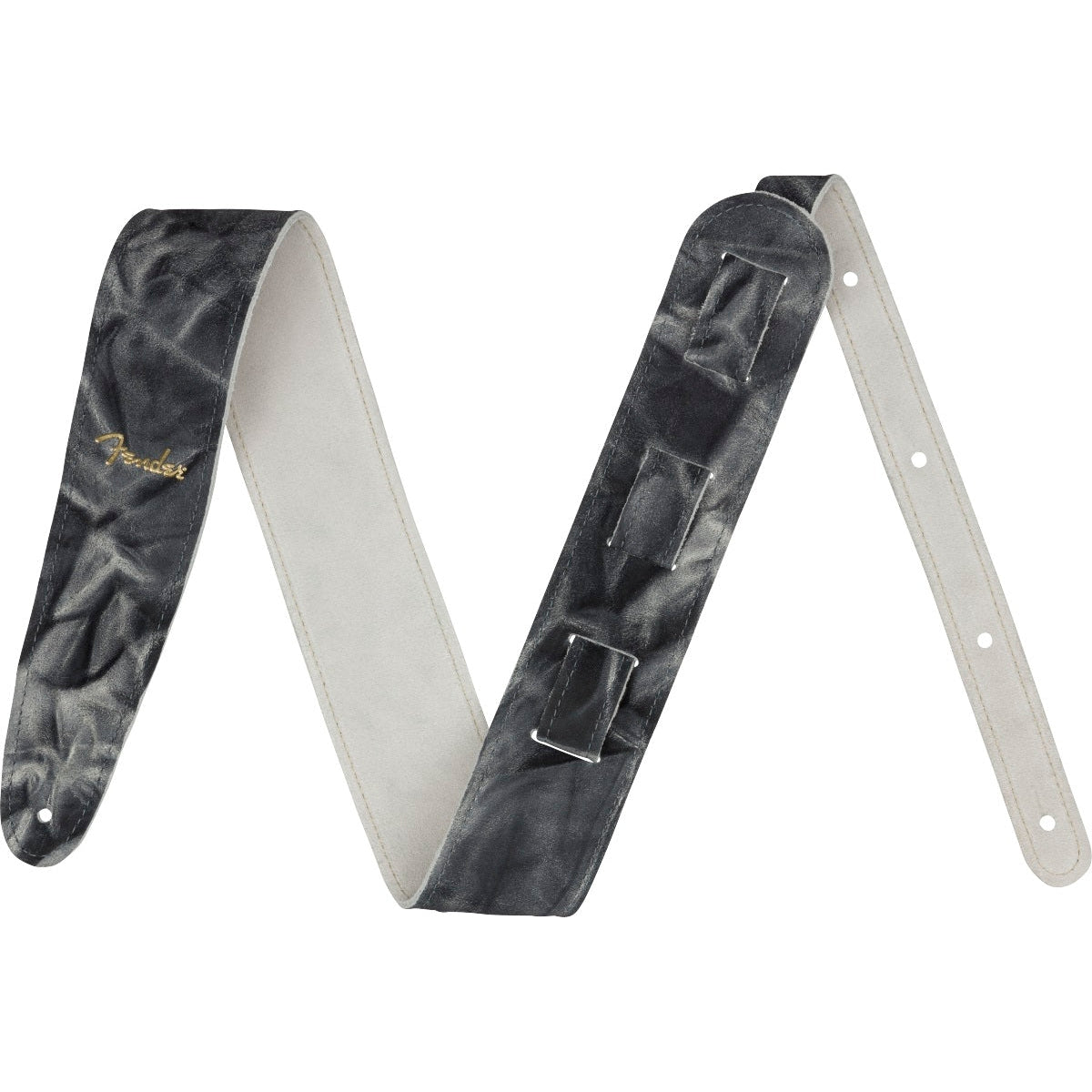 Fender Black Tie - Dye Premium Leather Guitar Strap