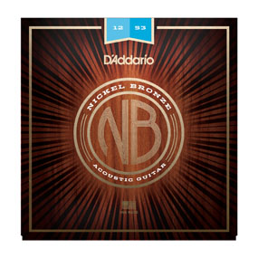 D'Addario NB1253 Light 12-53 Nickel Bronze Acoustic Guitar Strings - Premium for Clear Sound