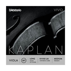 Hot! D'Addario KV410 Kaplan Vivo Synthetic Core Long Scale Medium Tension Viola Strings