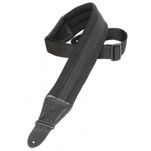 Levy's Guitar Strap - 3-1/2 Neoprene Padded with Leather Ends, Adjustable