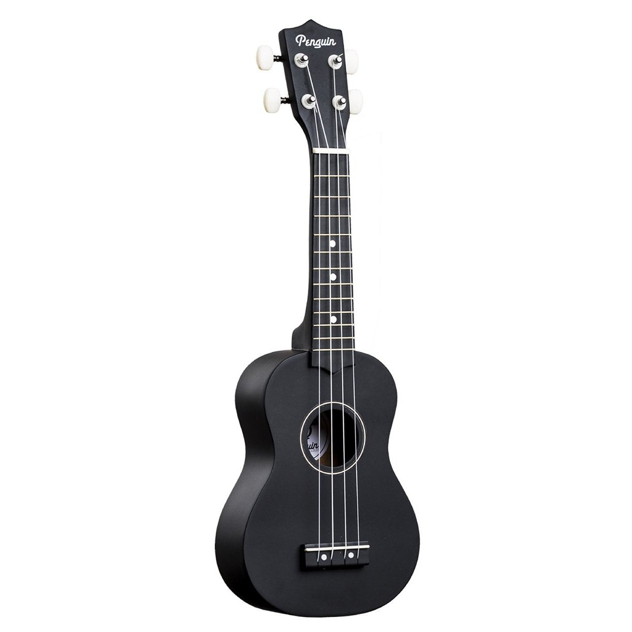 Amahi Tropical Penguin Soprano Ukulele in Black with Gig Bag - Great Deal!
