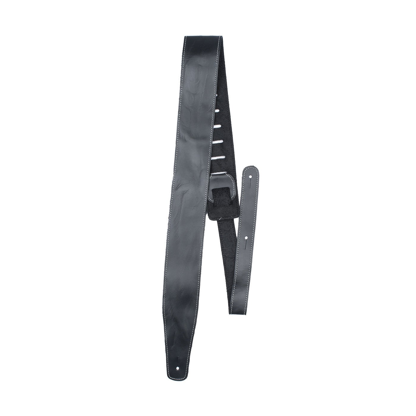 Hot Sale! Perri's 2.5-Inch Black Baseball Leather Adjustable Guitar Strap
