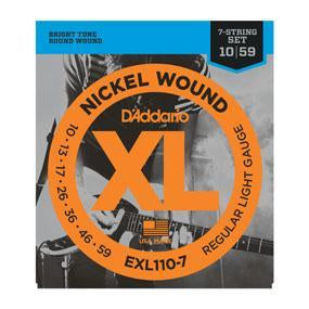 Hot! D'Addario EXL110-7 7-String Electric Guitar Strings, Regular Light 10-59