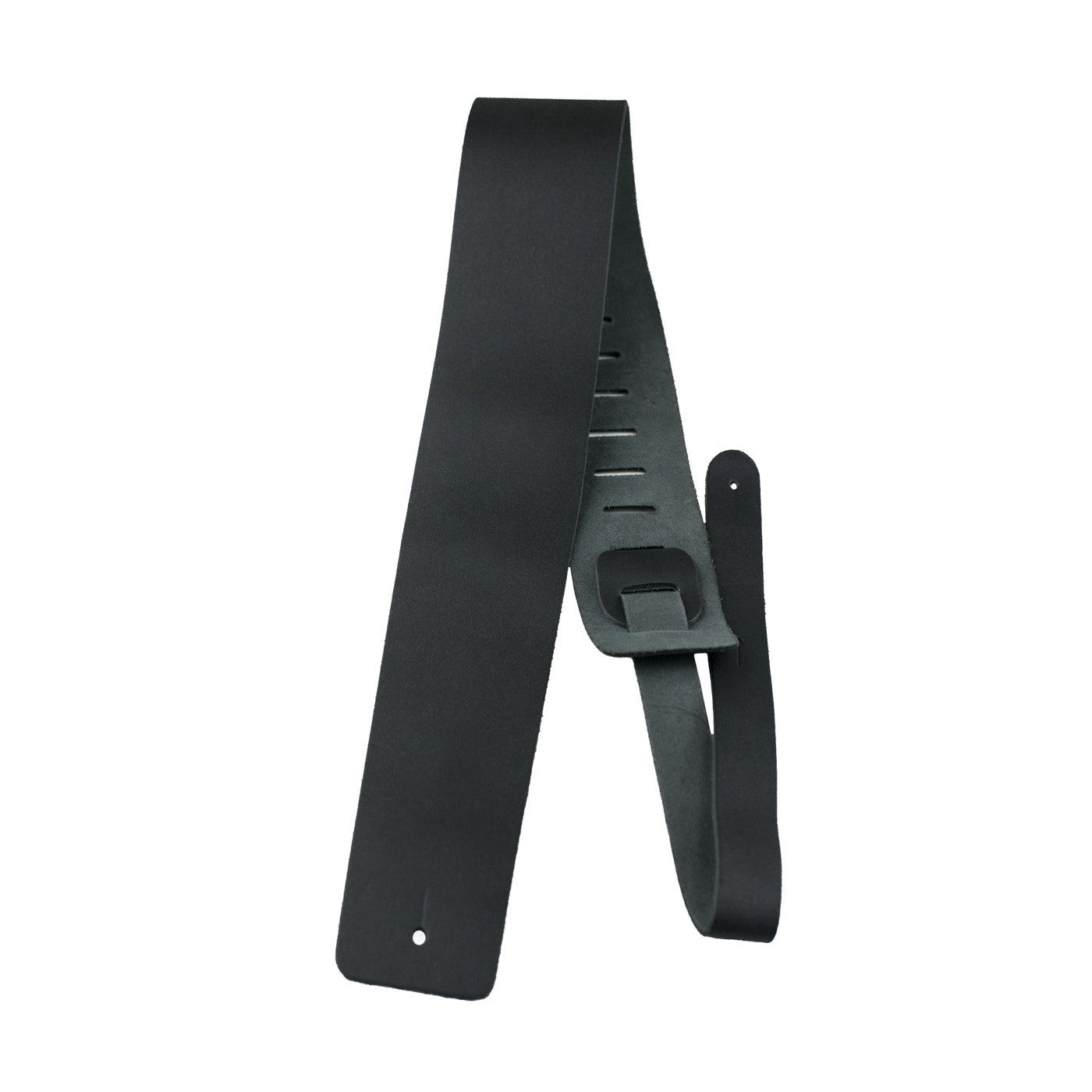 Perri's 3.5-Inch Black Adjustable Leather Guitar Strap - P35-178