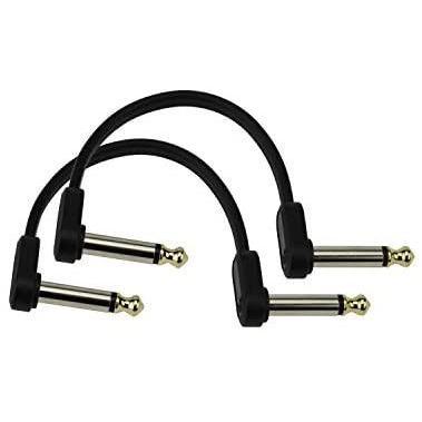 D'Addario 4-Inch 1/4 Male to 1/4 Male Flat Patch Cable - Custom Series