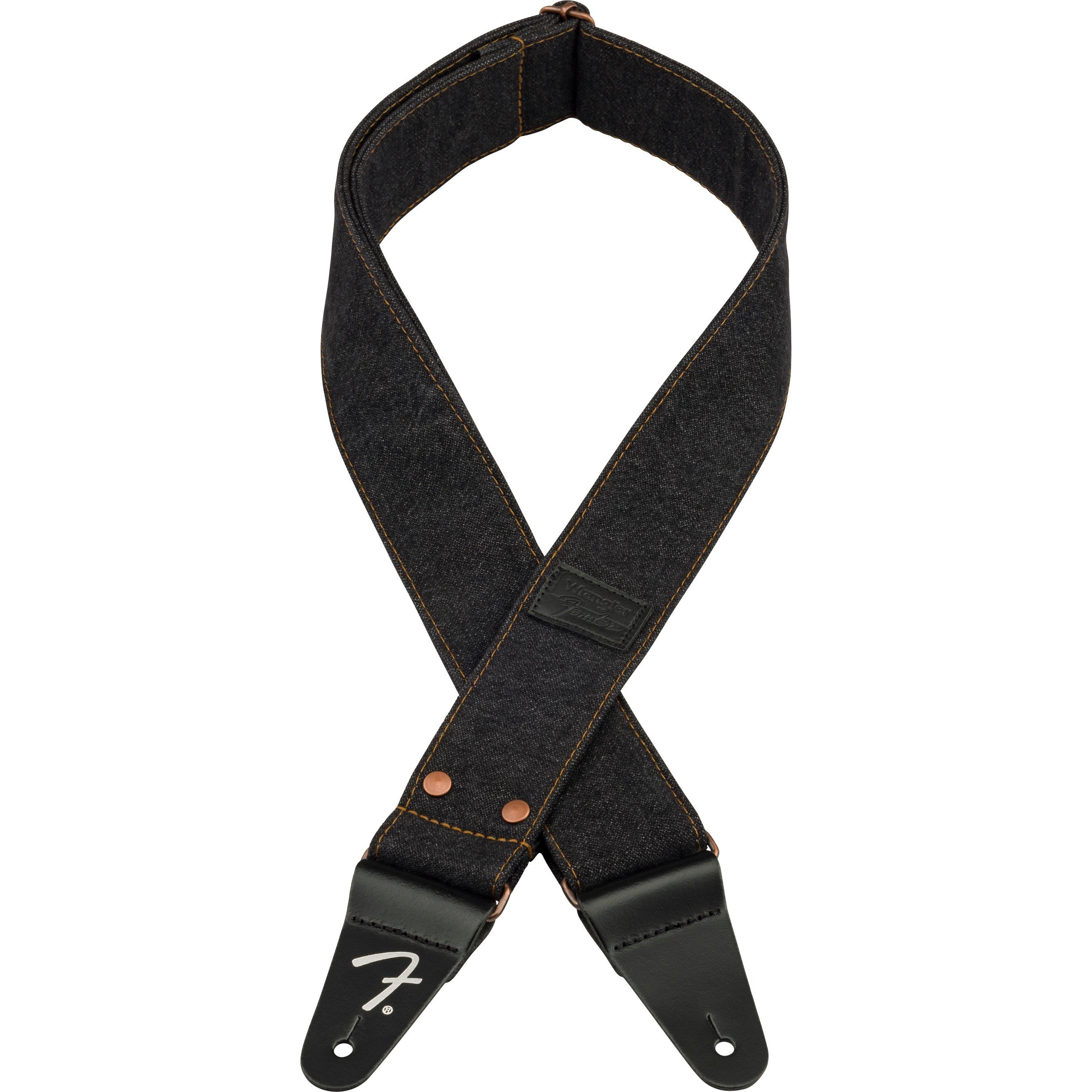 Hot Sale! Fender x Wrangler Denim Guitar Strap with Black Rivets