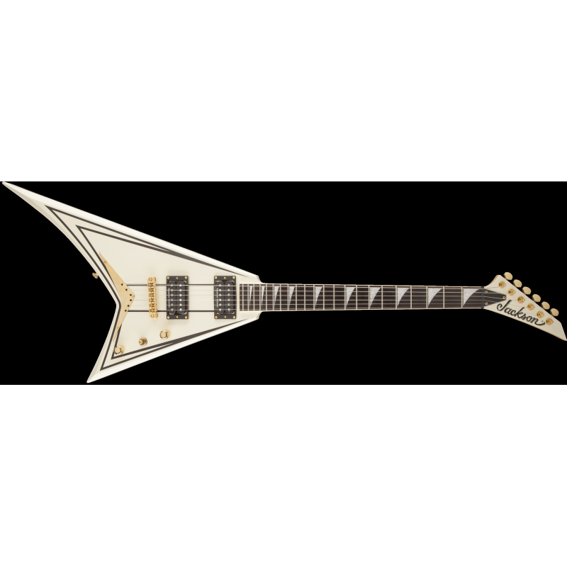 Hot Deal! Jackson Pro Series RRT-3 Rhoads Electric Guitar in Ivory with Black Pinstripes