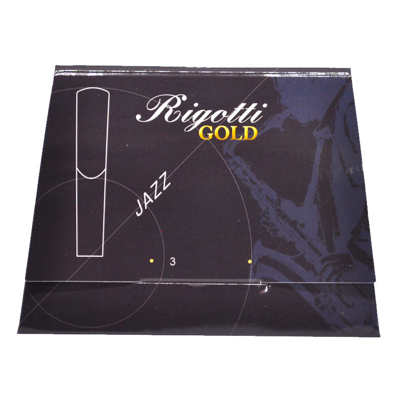Hot Deal! Rigotti Gold Jazz Tenor Saxophone Reeds 3.0 Medium - Pack of 3