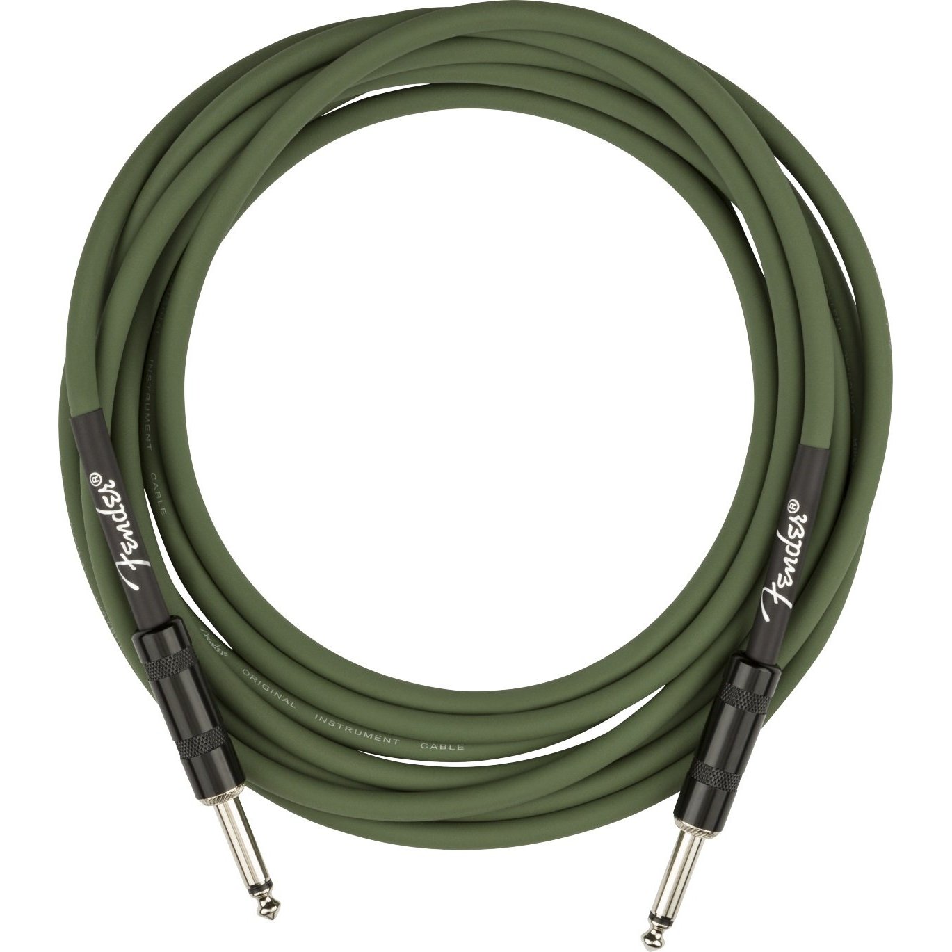 Fender Joe Strummer Series Instrument Cable 13ft 1/4 Male-1/4 Male-Drab Green