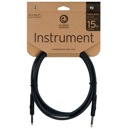 Planet Waves 15ft Instrument Cable - 1/4 Male to 1/4 Male - Ideal for Musicians
