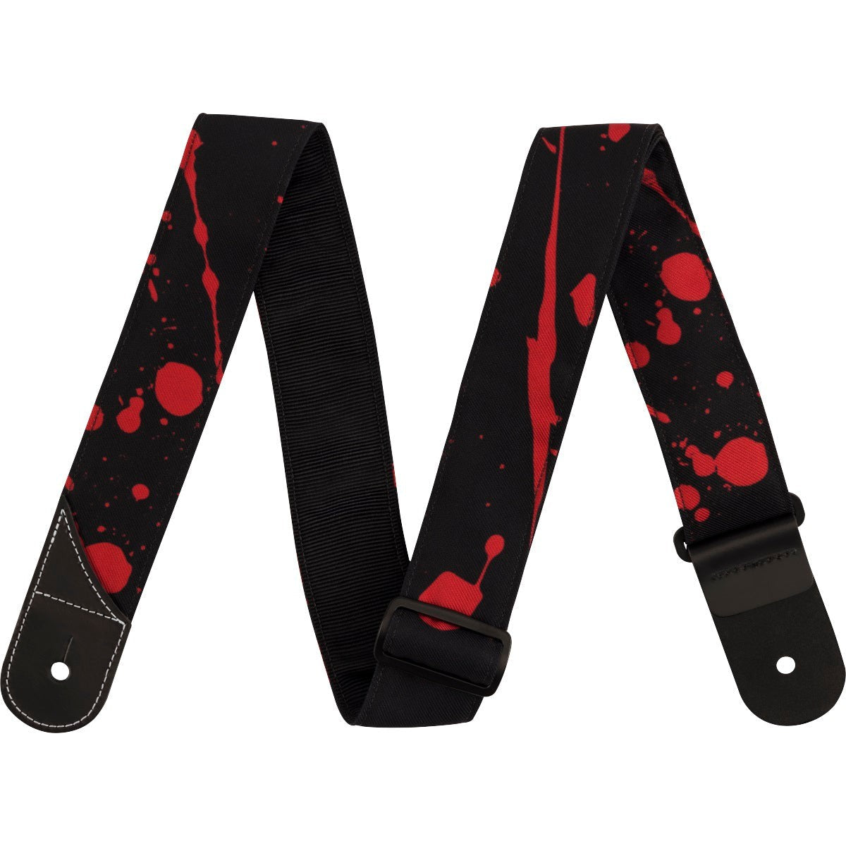 Hot Deal! Jackson Red Splatter Guitar Straps in Black or White