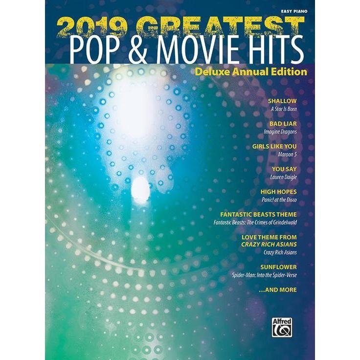 Alfred 2019 Top Pop & Movie Hits Easy Piano Book - Ideal for Intermediate Students