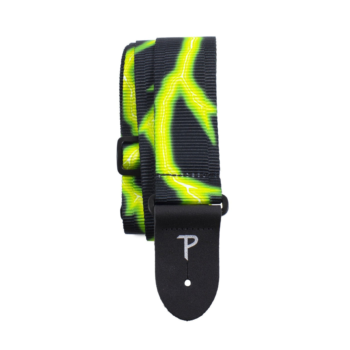Hot Deal! Perri's Neon Green 2 - Ribbed Polyester Guitar Strap