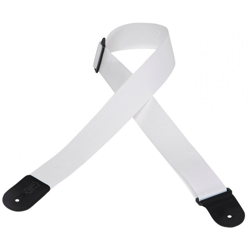 Levy's White 2 Nylon Guitar Strap M8POLY - WHT | Great Deal
