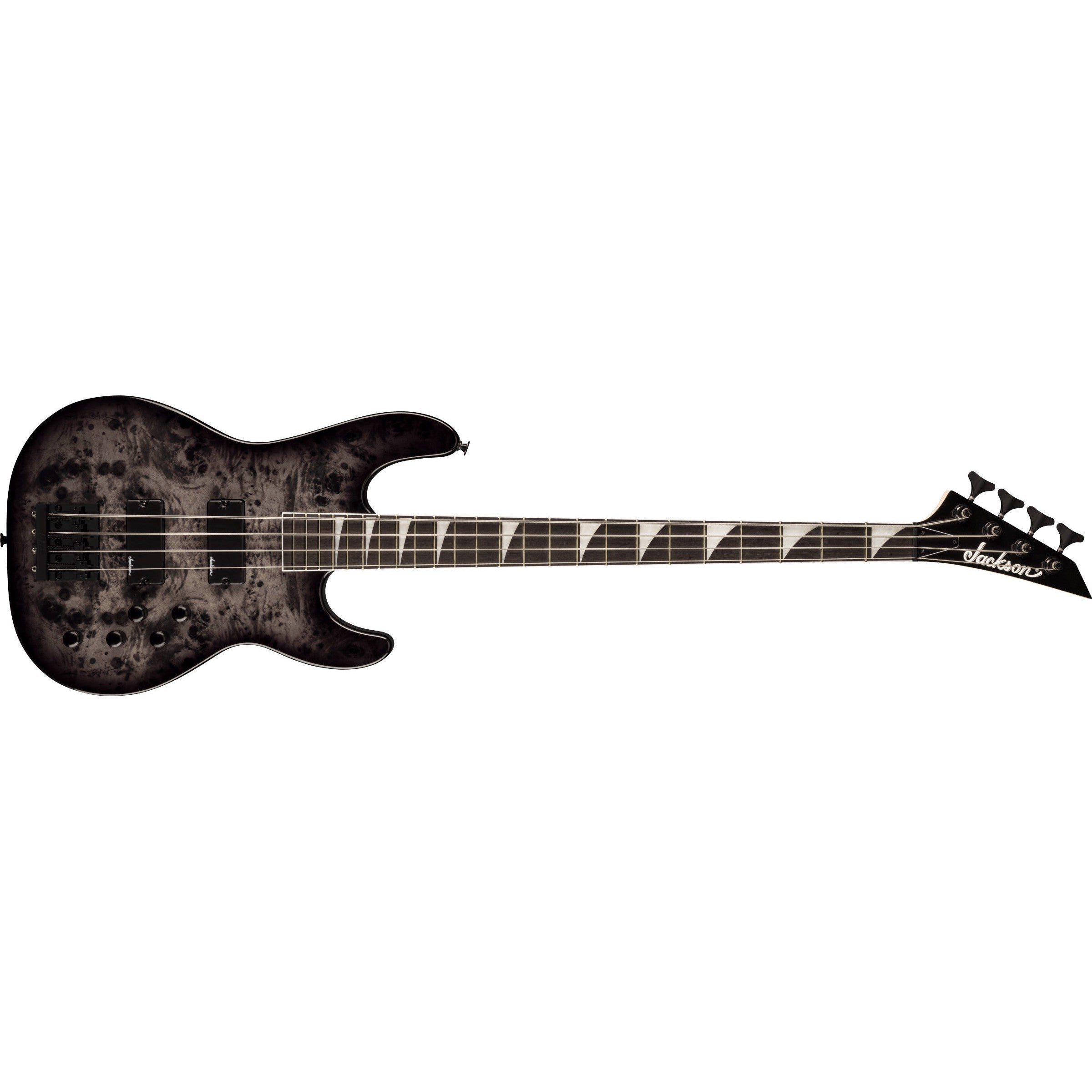 Jackson JS3P 4-String Electric Bass Guitar in Transparent Black - Concert Series