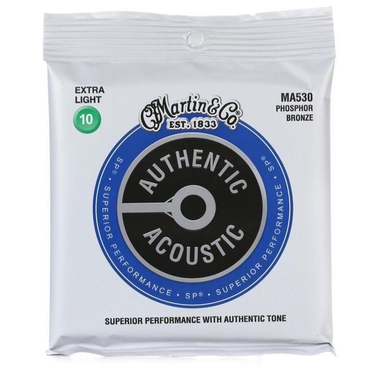 Martin MA530 SP Phosphor Bronze Acoustic Guitar Strings, Extra Light Gauge 10 - 47
