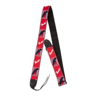 Fender Customizable 2' Guitar Strap in Red, White, and Blue