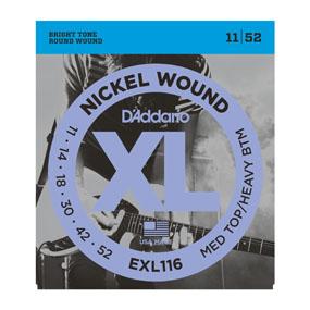 D'Addario EXL116 XL Nickel Wound Electric Guitar Strings - Medium/Heavy 11-52, Best Choice
