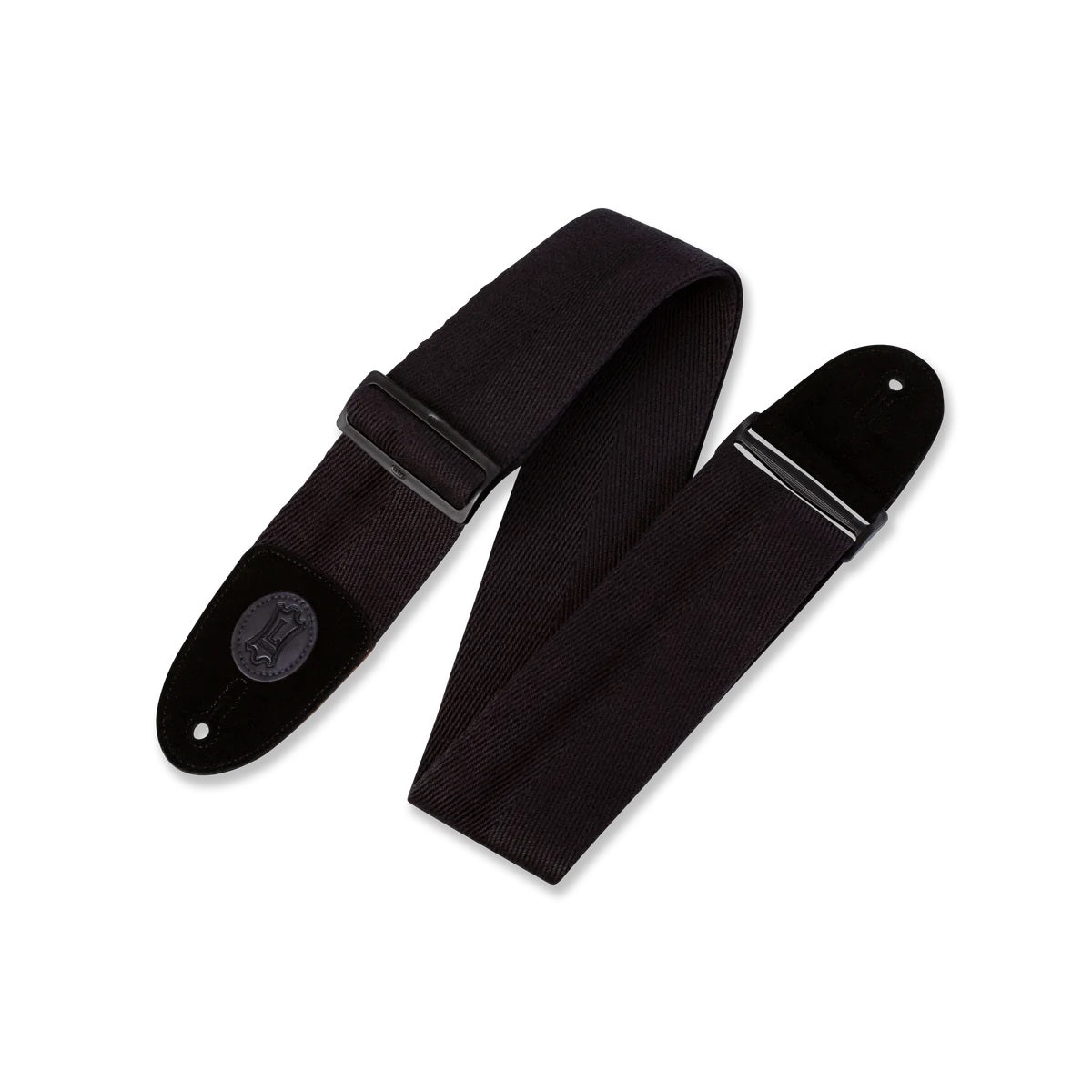 Levy's Black 3 Cotton Bass Guitar Strap - Comfortable and Durable for Musicians