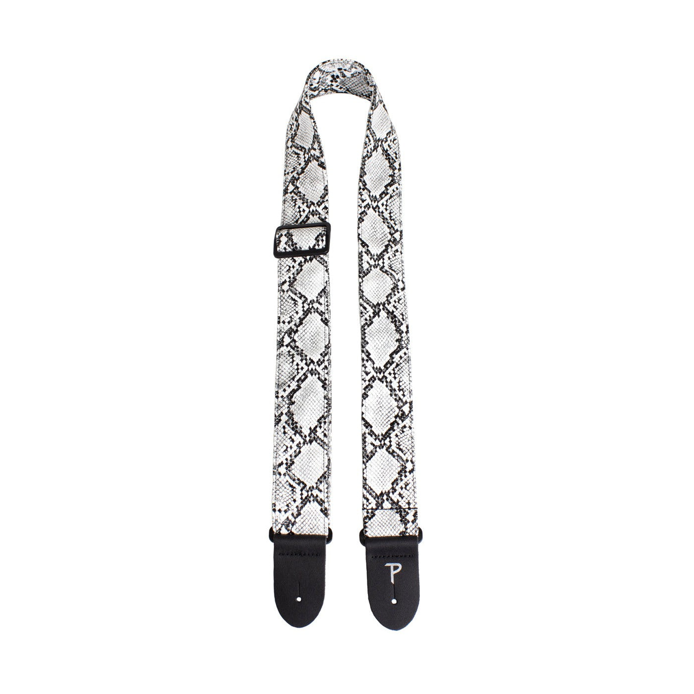 Perri's White 2-Inch Faux Snake Skin Guitar Strap (Model 7552)