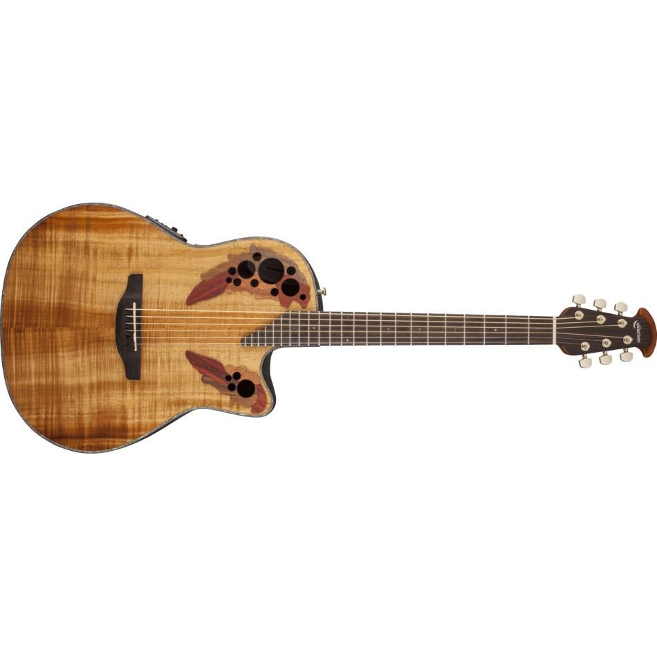 Ovation CE44P-FKOA Celebrity Elite Plus Acoustic/Electric Guitar with Figured Koa Top