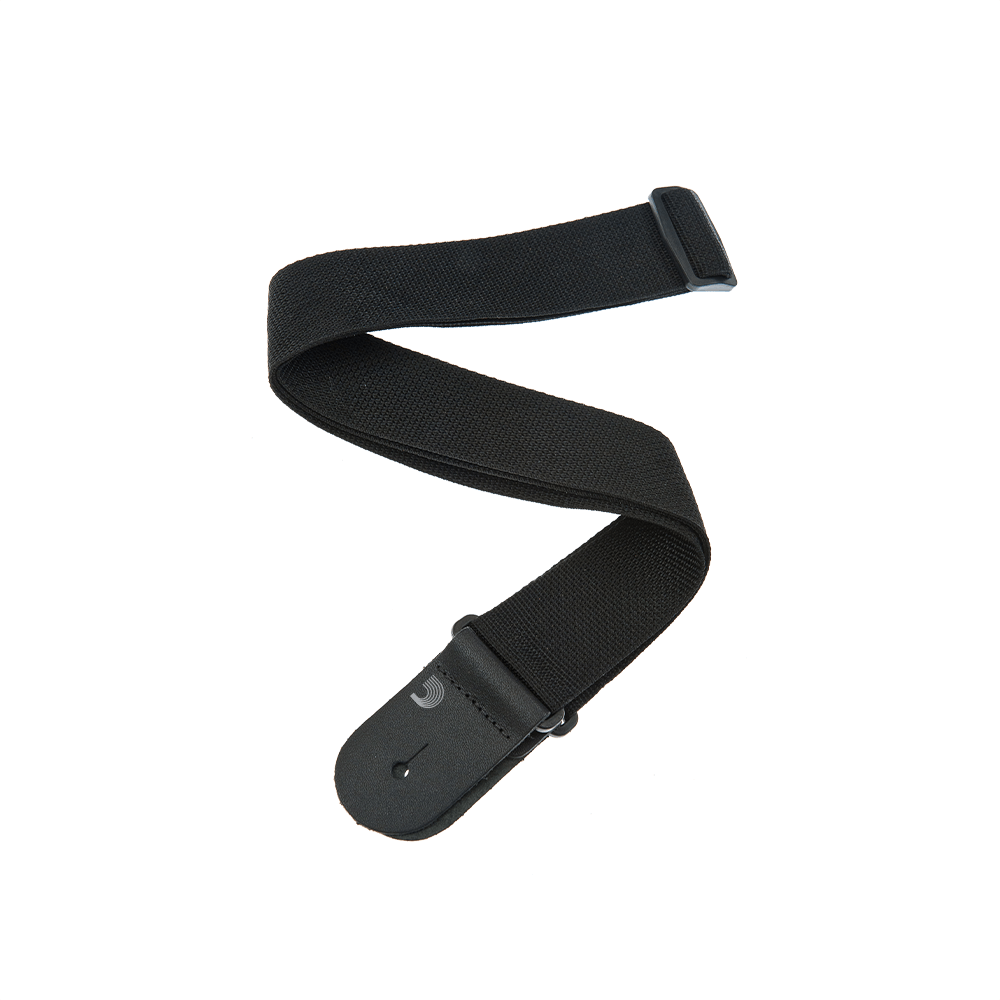 D'Addario Black Polypropylene Guitar Strap - Durable & Adjustable