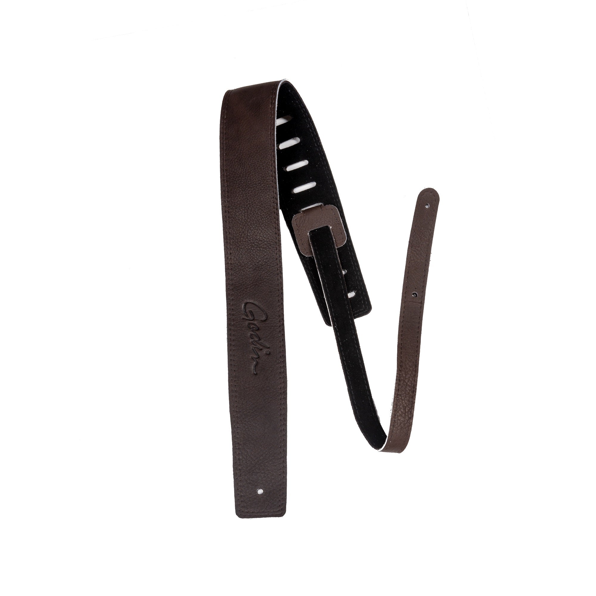 Hot Sale! Godin Durango Moka Brown Leather Guitar Strap - High - Quality Comfort