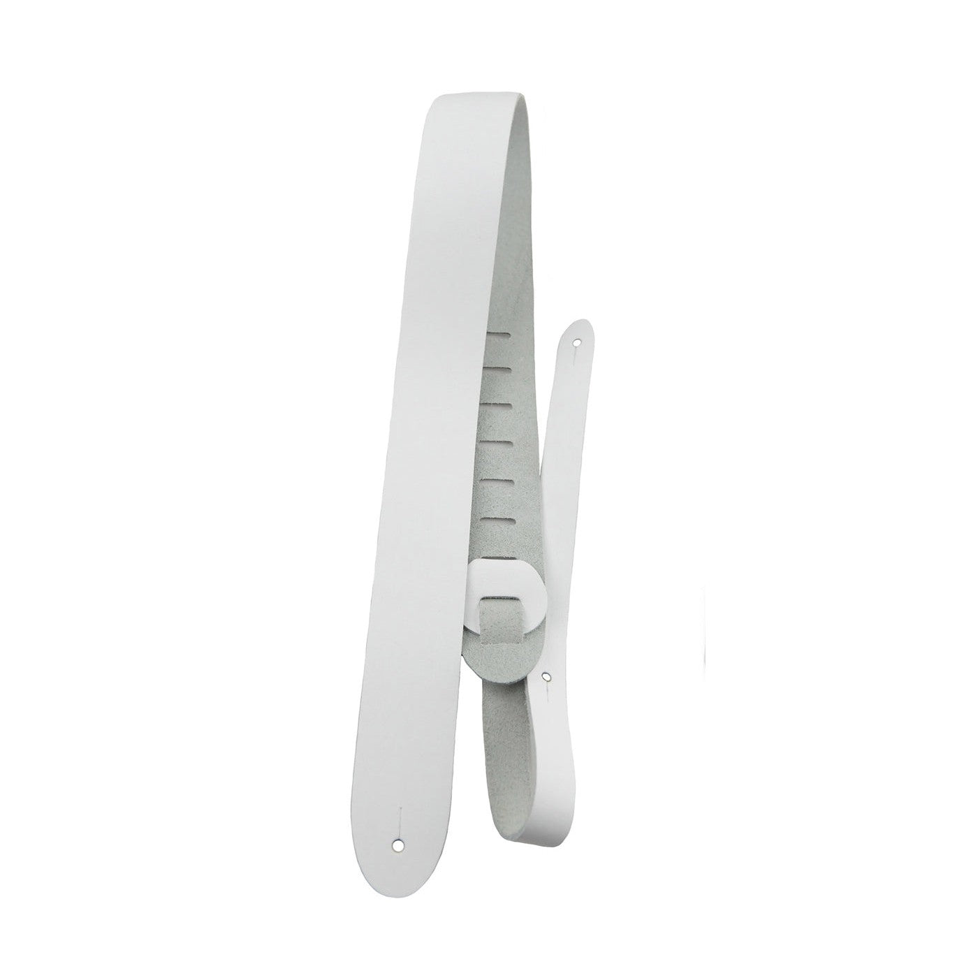 Perri's White 2 Leather Guitar Strap - Great Deal!
