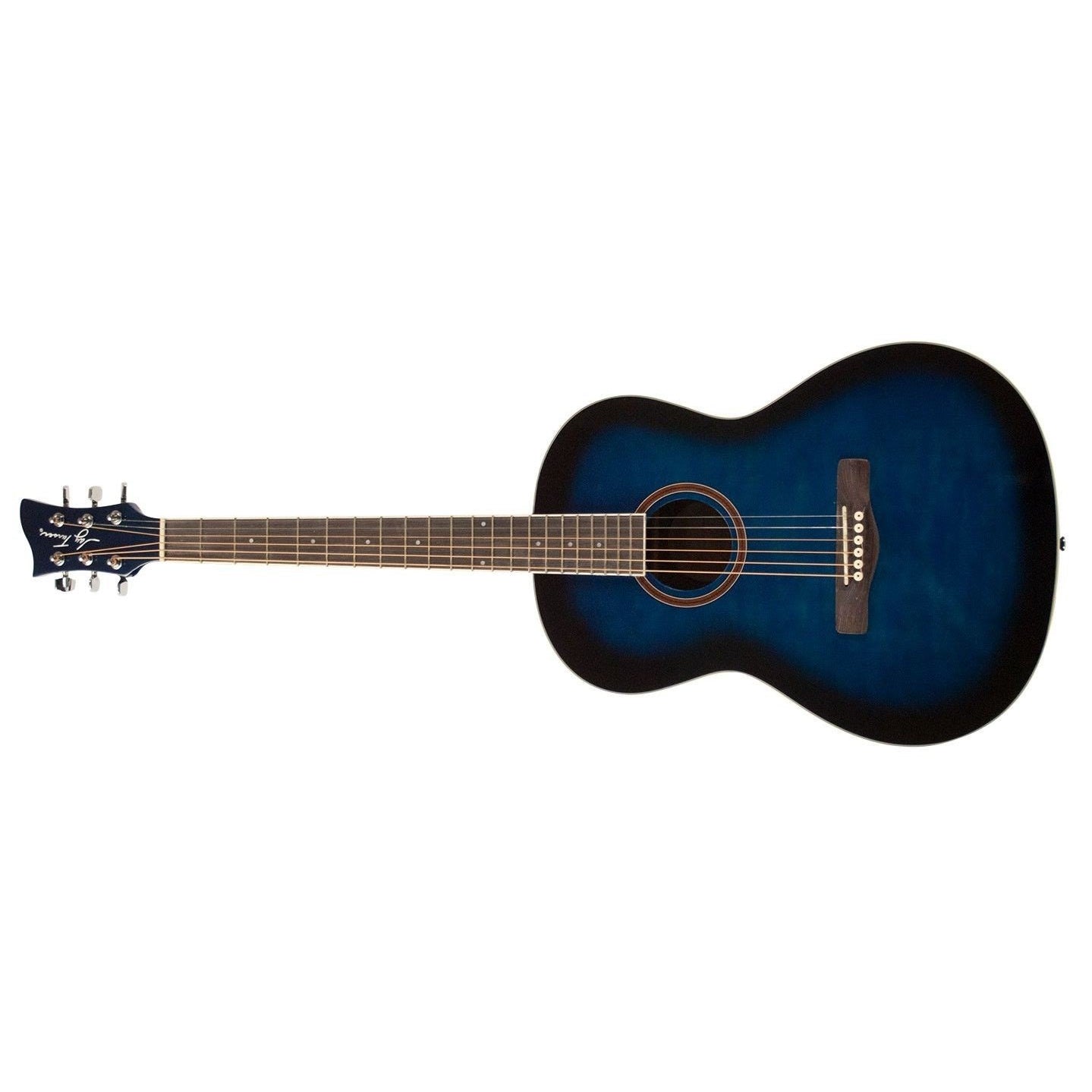 Jay Turser JTA524D-BLSBQ Blue Burst Quilt Full-Size Dreadnought Acoustic Guitar