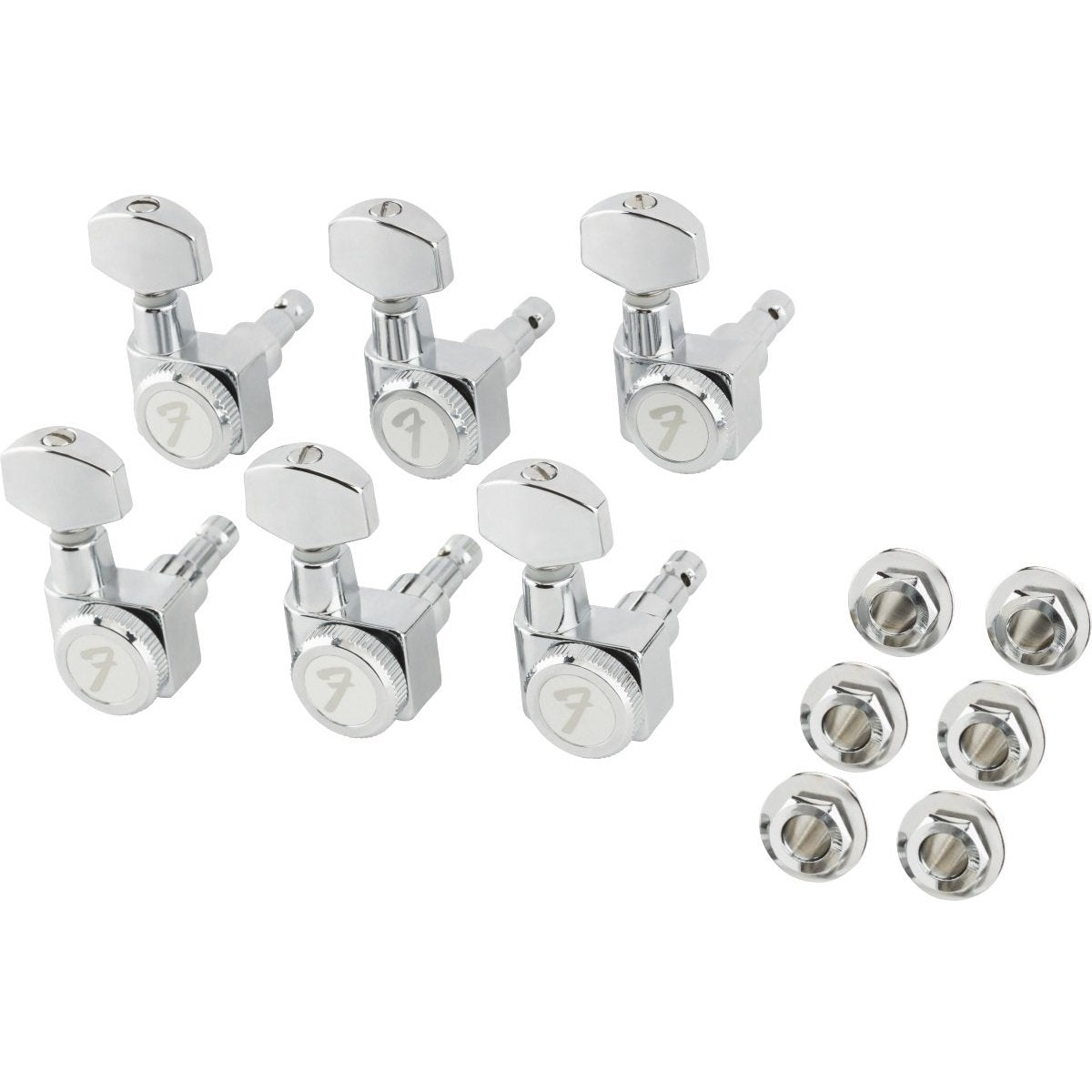 Hot Sale! Fender Chrome Short Post Locking Guitar Tuners Set for Modern Electric Guitars