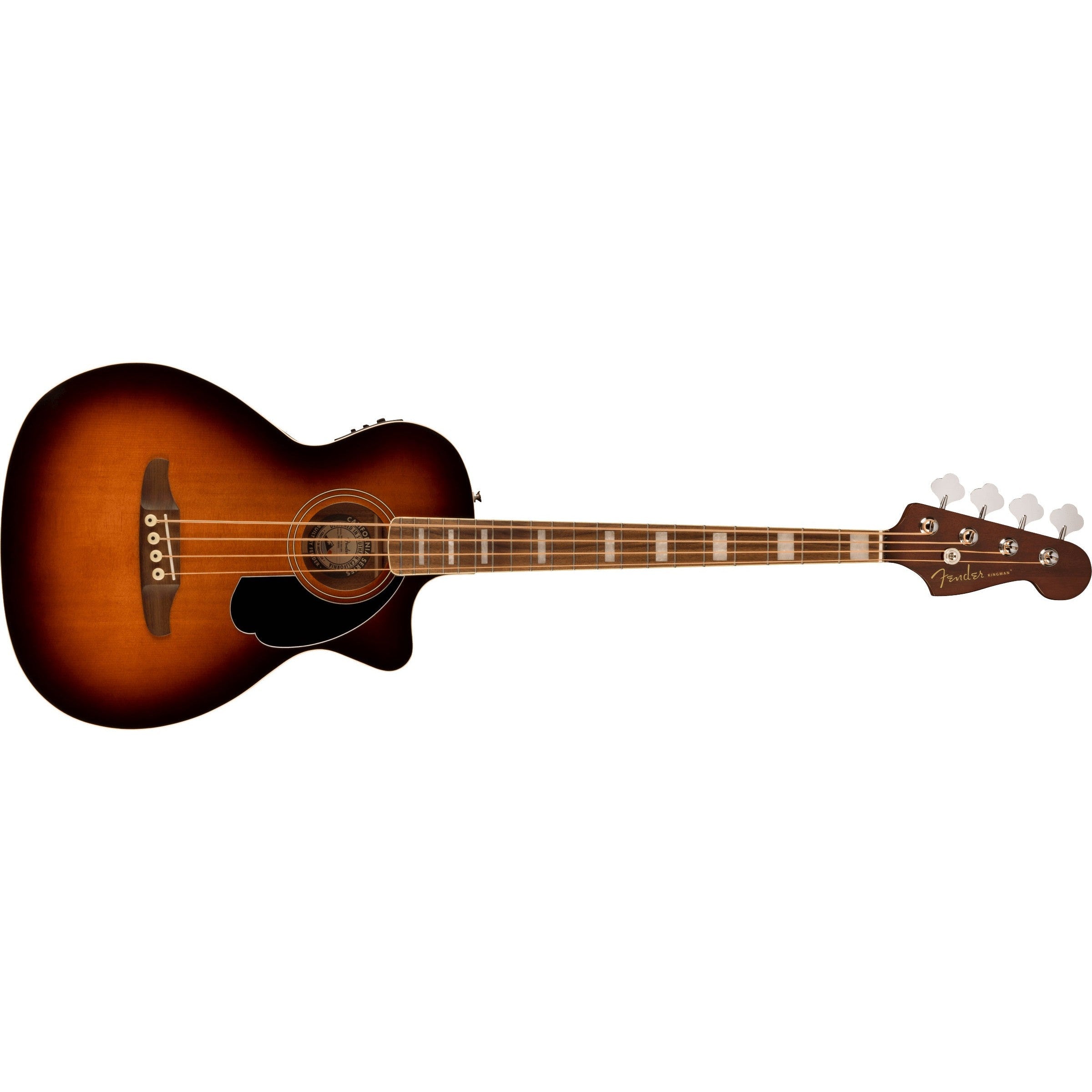 Hot Deal! Fender California Kingman Acoustic Bass Guitar with Deluxe Gig Bag - Shaded Edge Burst