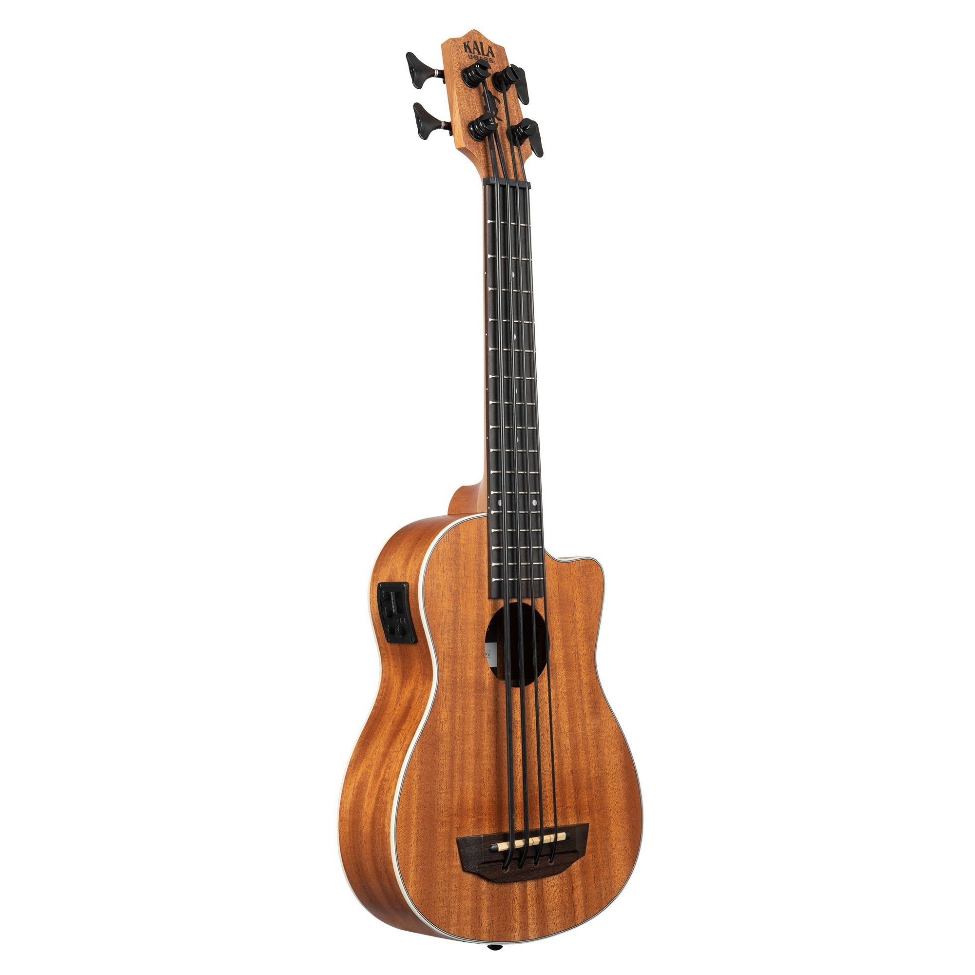 Hot Deal! Kala UBASS-SCOUT-FS U-Bass Scout Acoustic/Electric Ukulele/Bass with Gig Bag - Satin Natural